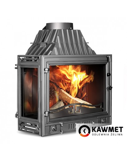 Каминная топка Kaw-Met W3 16.7 кВт с дополнительным левым(правым) стеклом